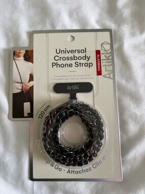 Universal Crossbody Phone Strap - Black Chain